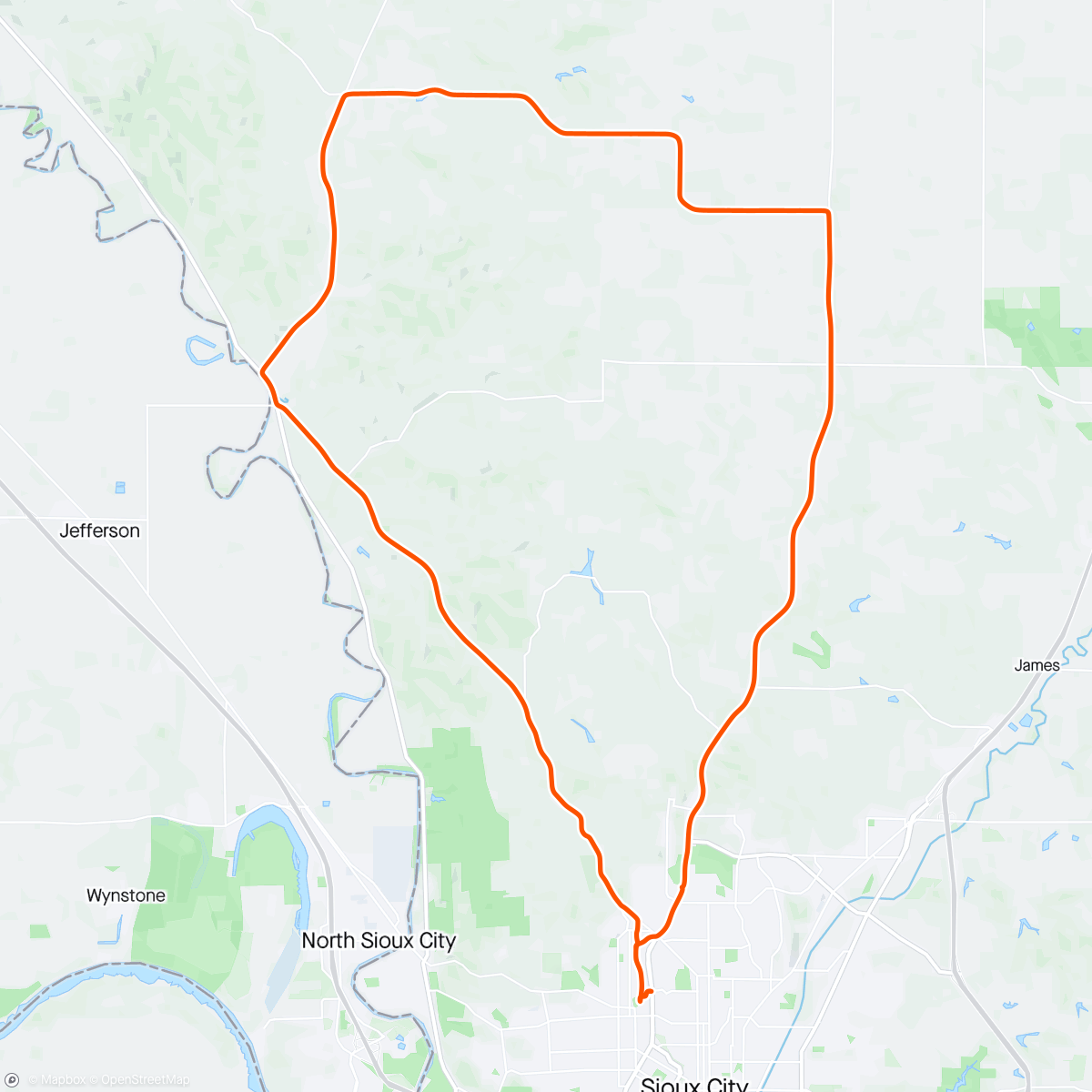 Mapa de la actividad, Morning Ride