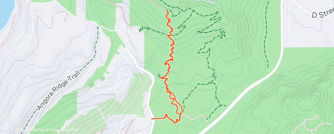 Map of the activity, Afternoon Hike