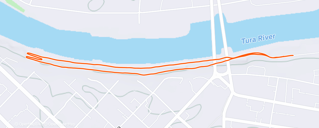 Map of the activity, Полуденный забег