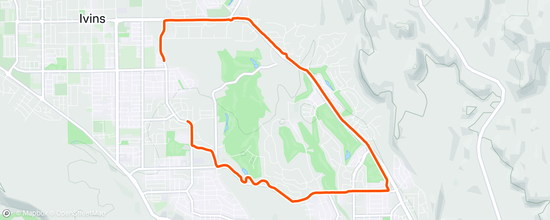 Map of the activity, Night Run