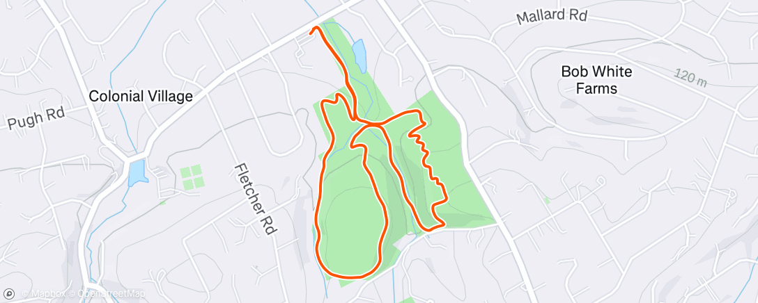Map of the activity, Morning Hike