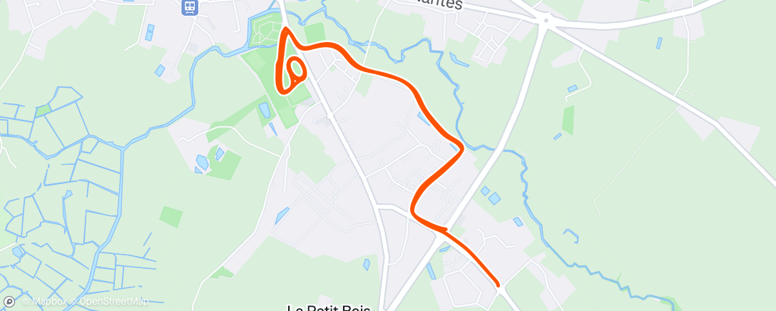 Mapa de la actividad (Course à pied le midi)