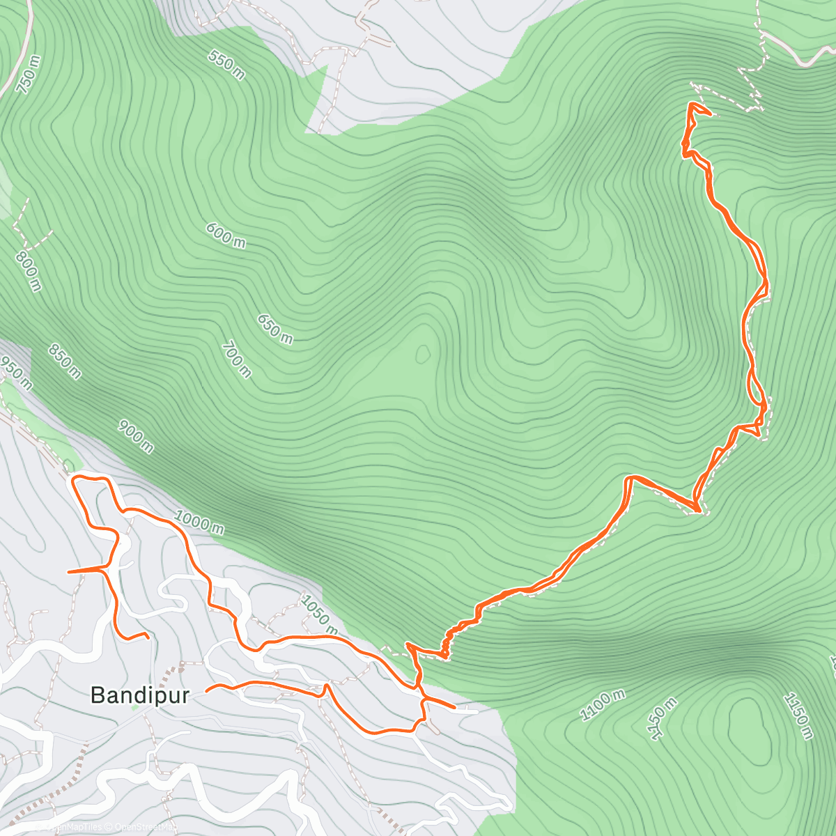 Map of the activity, Ochtendwandeling