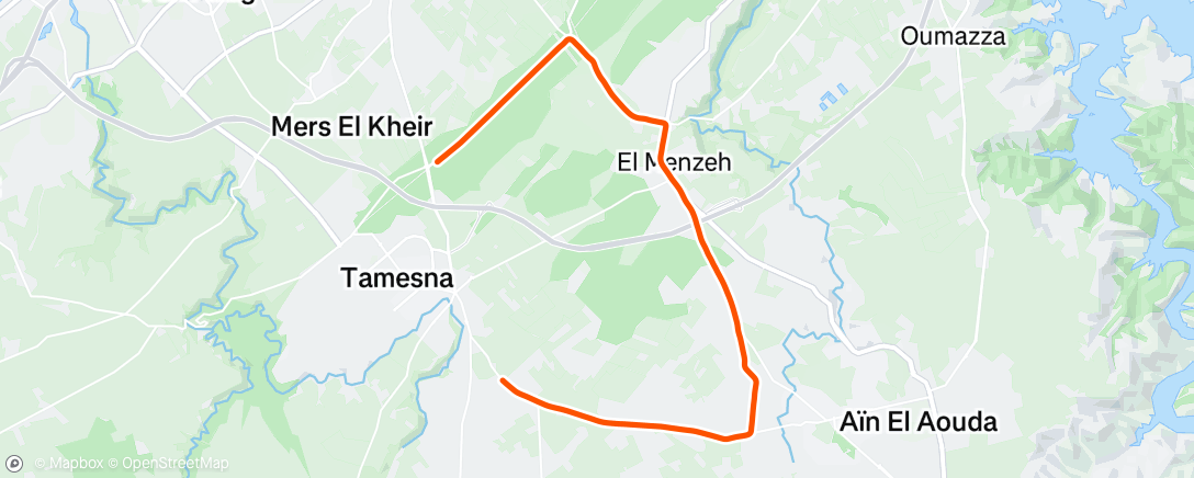 Map of the activity, Morning Run