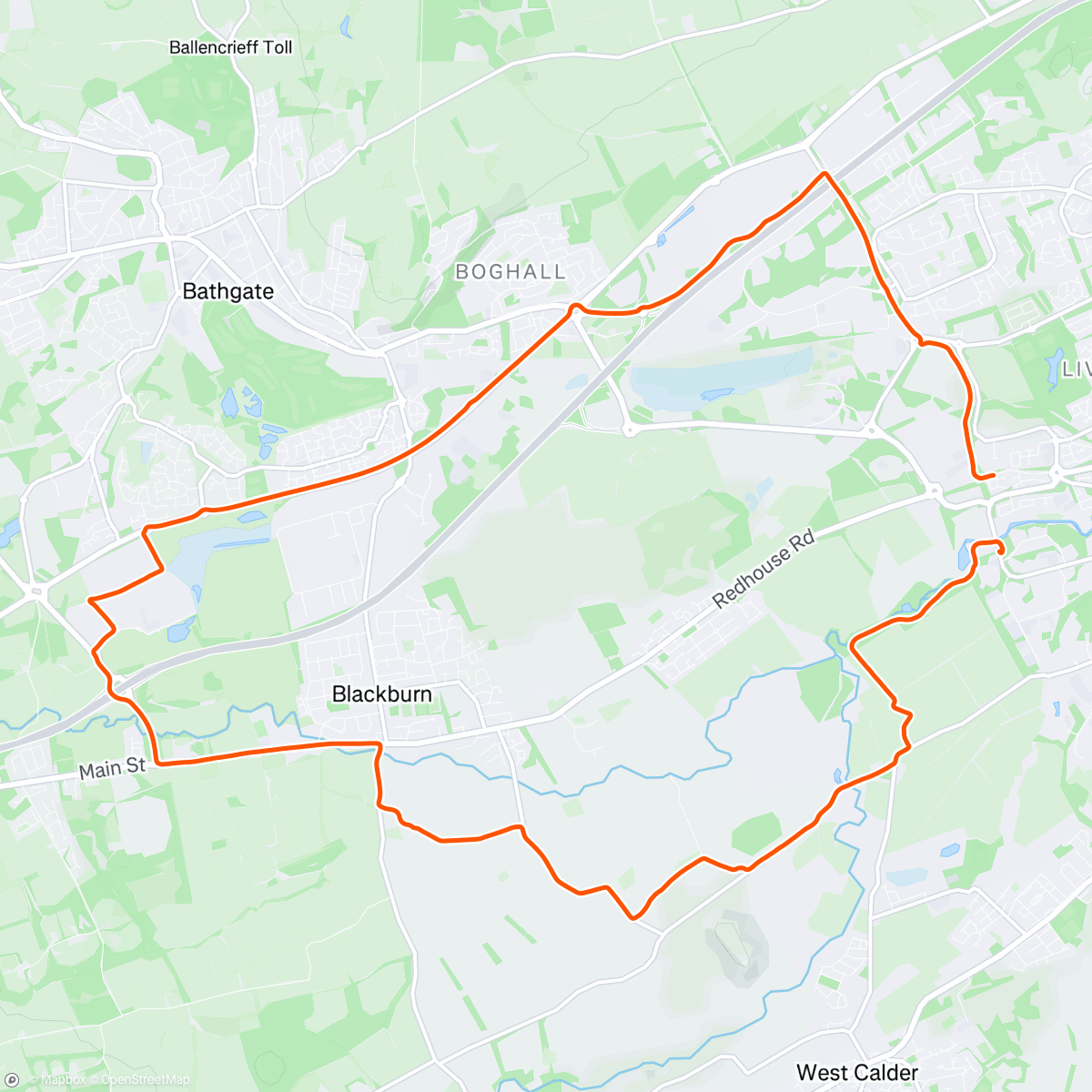 Map of the activity, Morning Ride