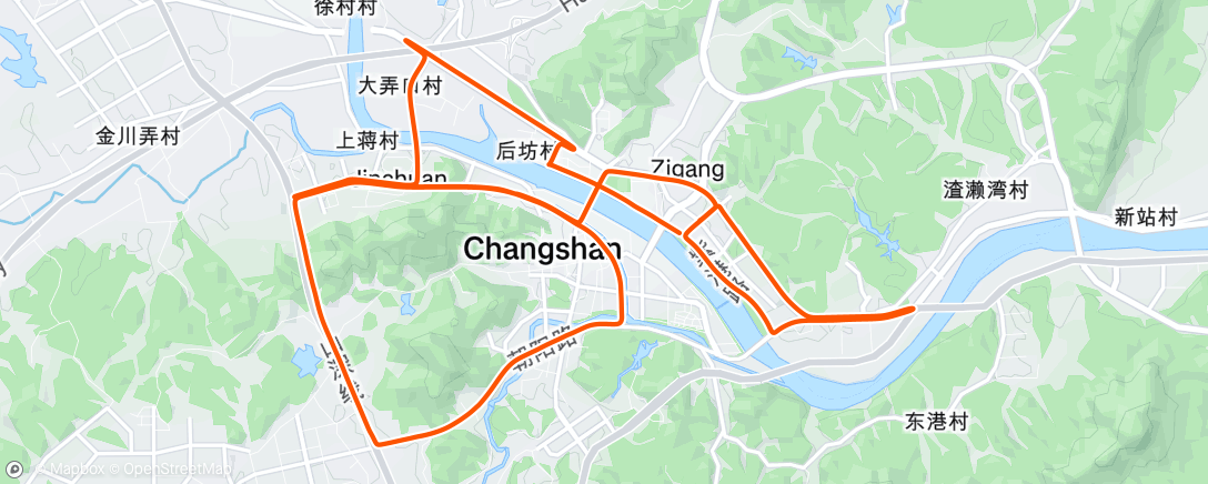 Map of the activity, 衢州常山