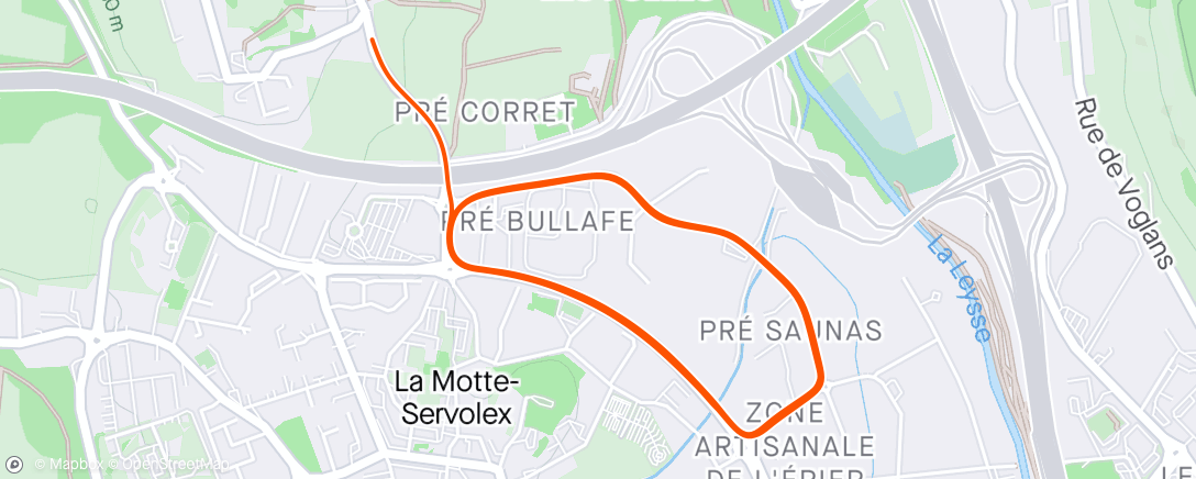 Map of the activity, GP de la Motte