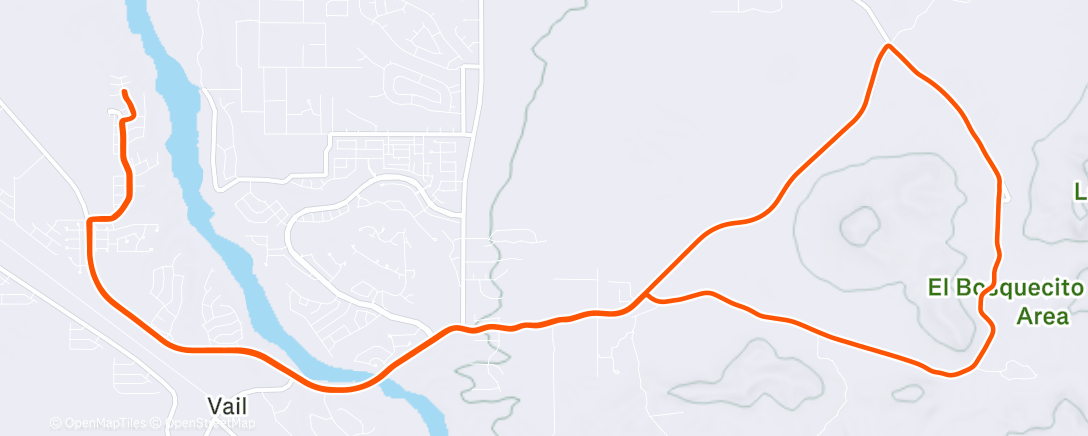 Map of the activity, Colossal Cave Rd and Pistol Hill