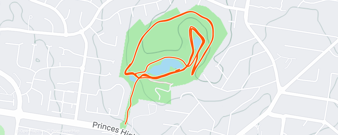 Map of the activity, Christmas Parkrun - Wilson Botanic