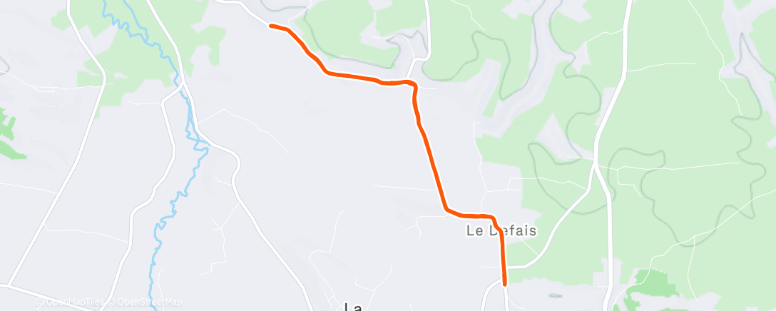 Map of the activity, Course à pied matinale