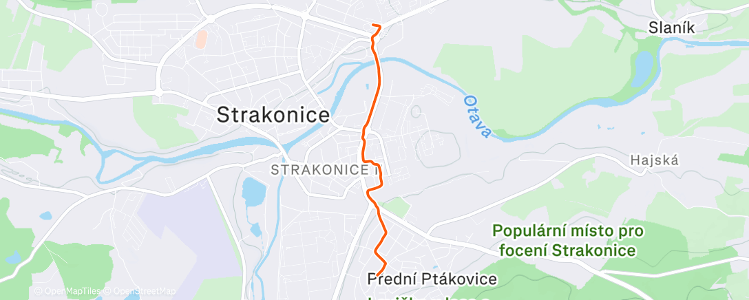 Map of the activity, Afternoon Walk