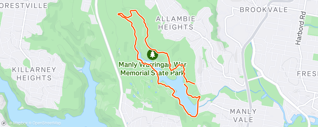 Map of the activity, Afternoon Trail Run