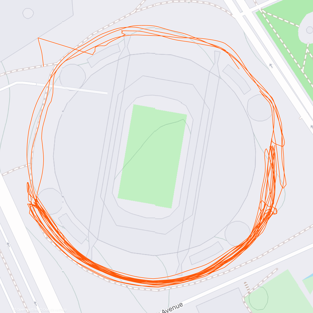 Map of the activity, 6 x 800, 4 x 400