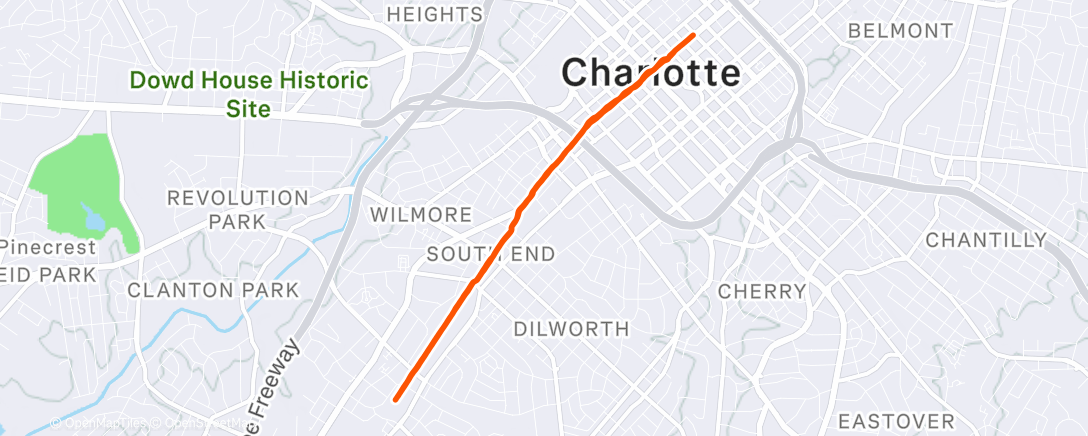 Map of the activity, Morning Run