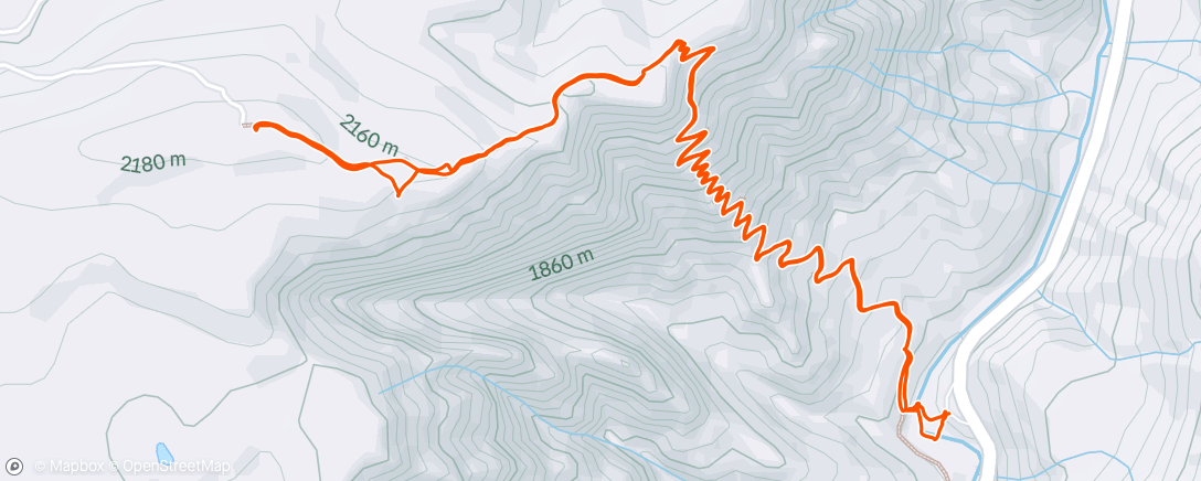 Map of the activity, Morning Hike
