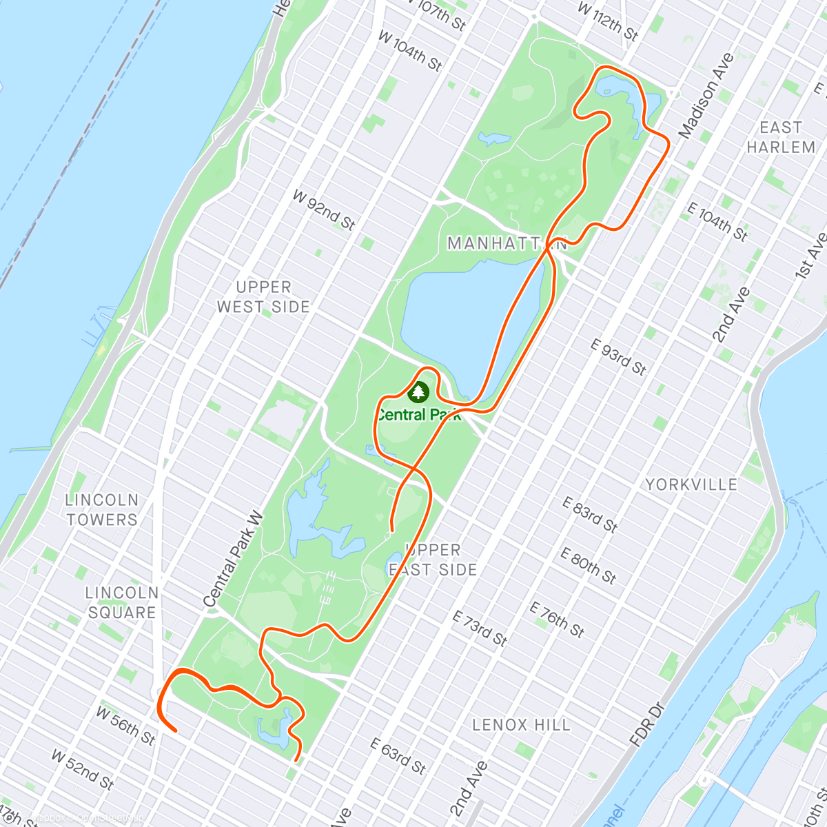 Map of the activity, Zwift - Aerobic Builds in New York