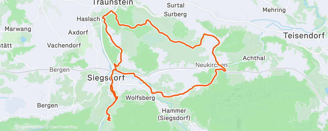 Map of the activity, Afternoon Gravel Ride