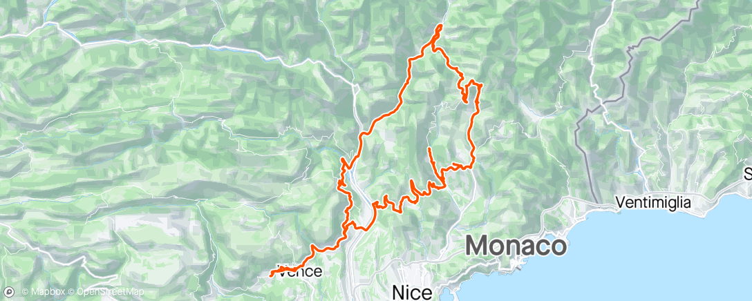 Mapa da atividade, Sortie vélo le matin