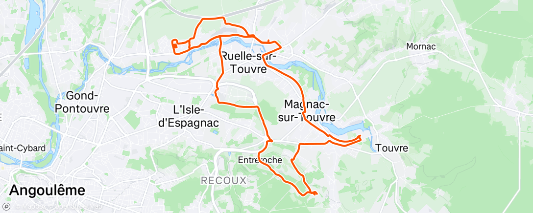 Map of the activity, Afternoon Ride