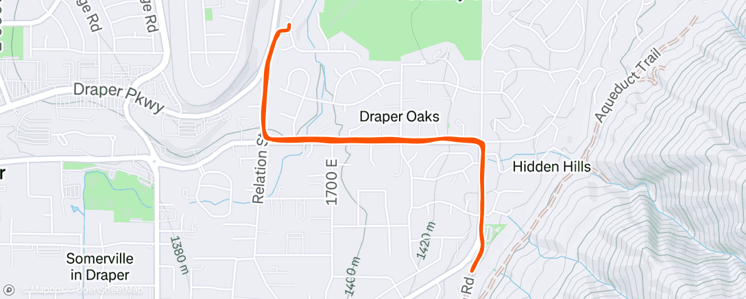 Map of the activity, Morning Run
