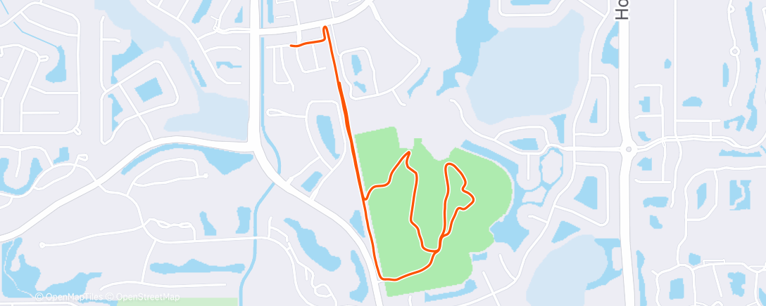 Map of the activity, Morning Run