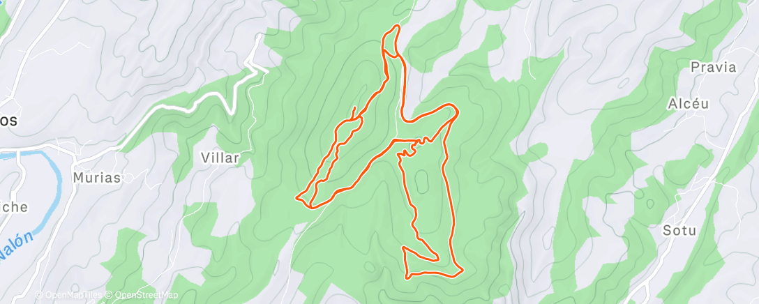 Map of the activity, Degollada 💦