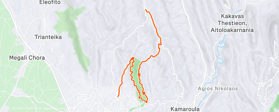 Map of the activity, Morning Trail Run