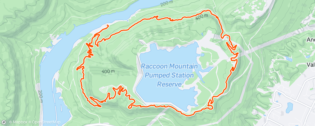 Map of the activity, Lunch Mountain Bike Ride