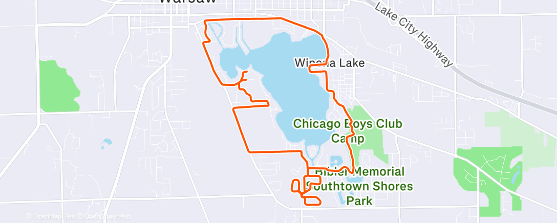 Map of the activity, Morning Run