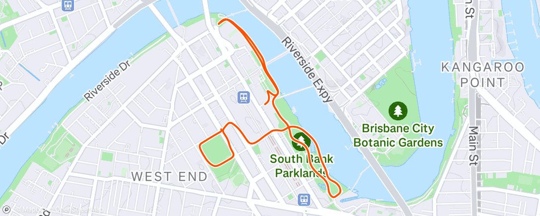 Map of the activity, Afternoon Run