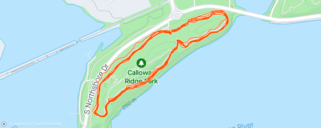 Map of the activity, 🔋 Evening Trail Run