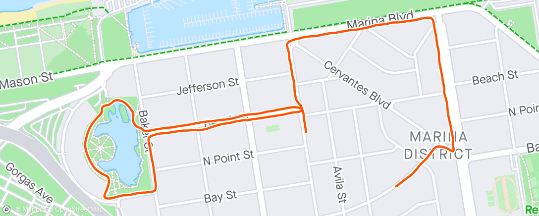 Карта физической активности (Evening Run)