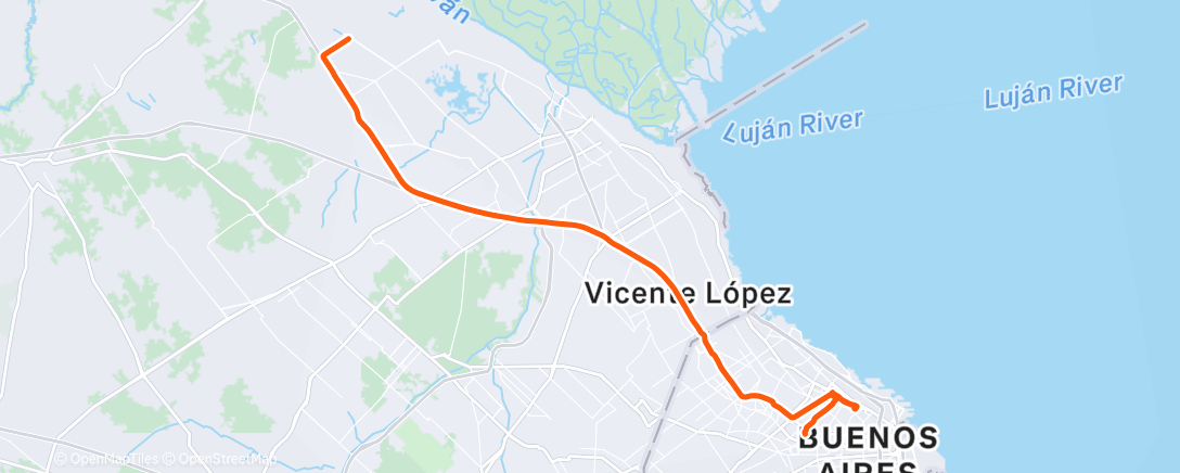 Map of the activity, Vuelta ciclista por la mañana