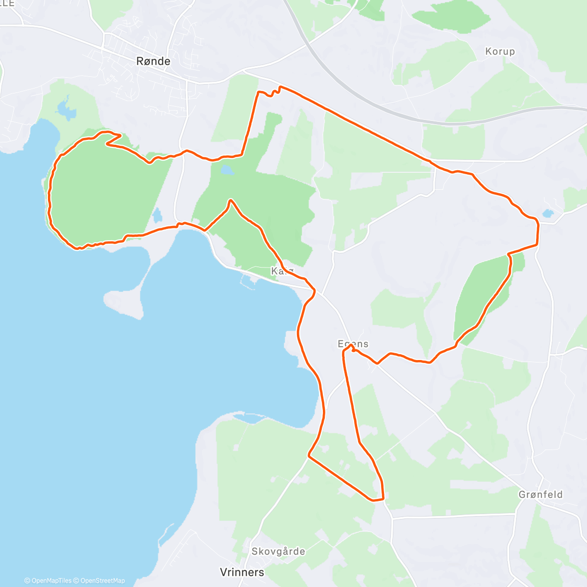 Map of the activity, 1/2 maraton som bod for al den julemad.