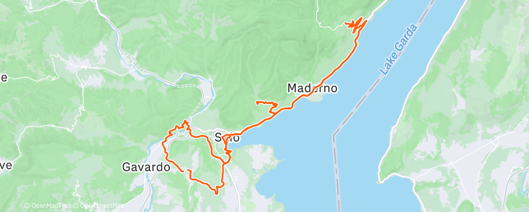 Map of the activity, Pedalata mattutina