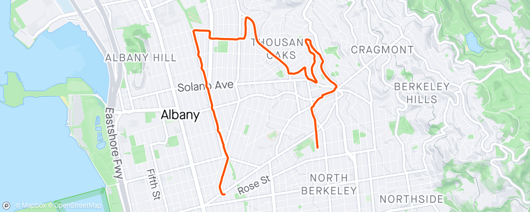 Map of the activity, Morning Run