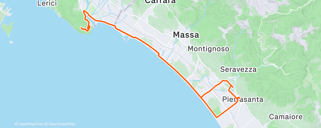 Карта физической активности (Un salto in Liguria)