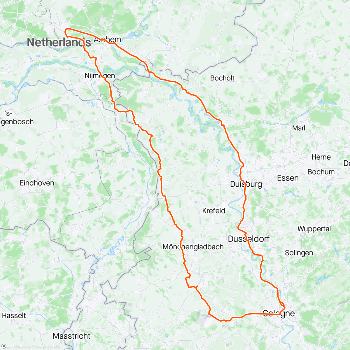 Map of the activity, DIY 400 North Rhine-Westphalia and Rheine