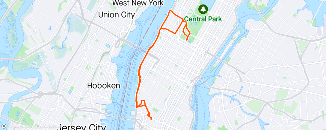 Map of the activity, Run walk sit talk bike walk