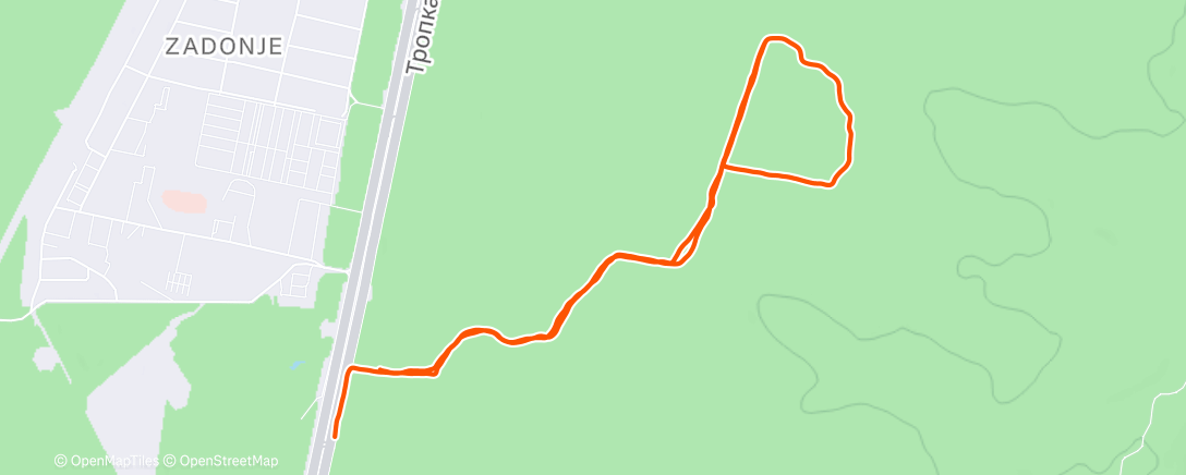 Map of the activity, Вечерний забег