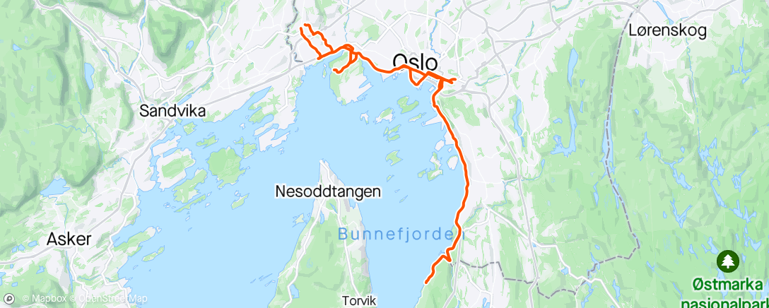 Map of the activity, Landevei med Mats