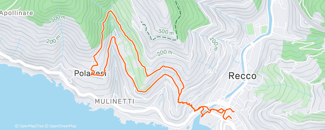 Map of the activity, Camminata pomeridiana
