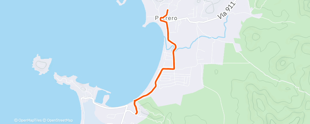 Map of the activity, Morning Run