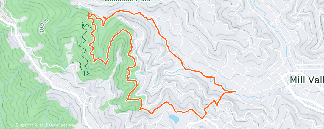 Map of the activity, Morning Hike