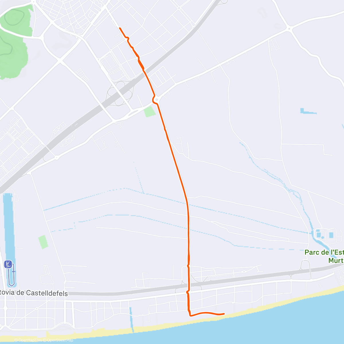 Map of the activity, Carrera de mañana