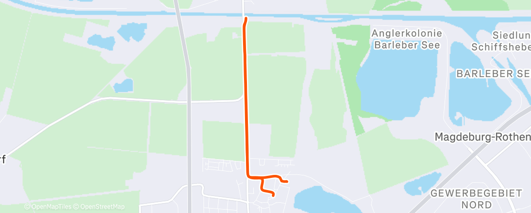 Map of the activity, Morning Run