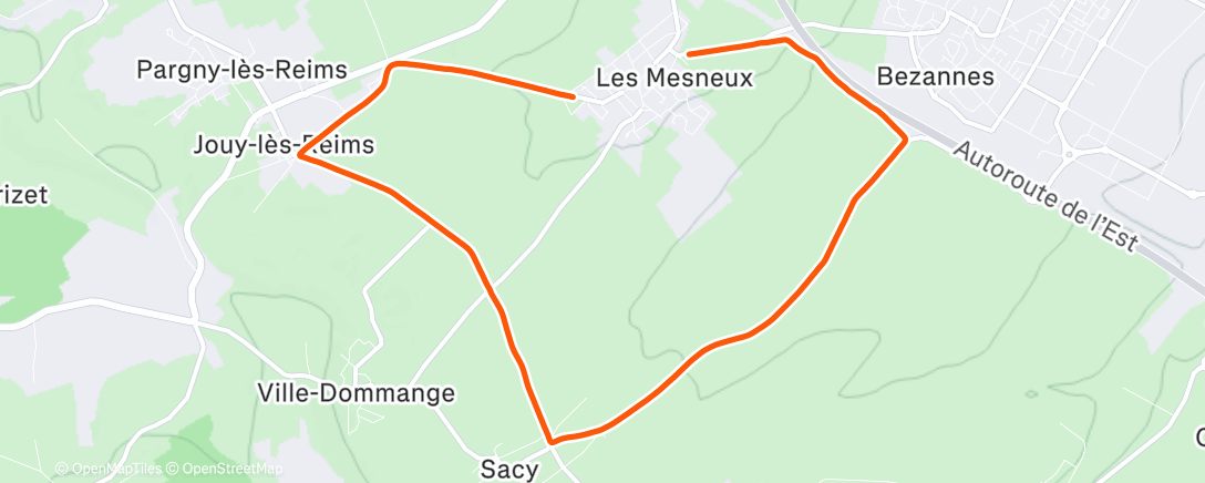 Карта физической активности (Afternoon Run)