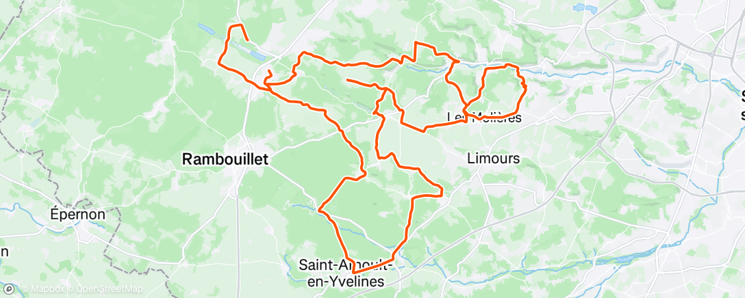 Map of the activity, Sortie vélo le midi