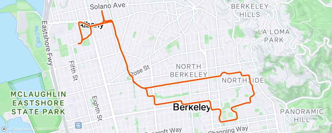 Map of the activity, Morning Ride