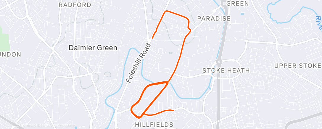 Map of the activity, 12x 1 min